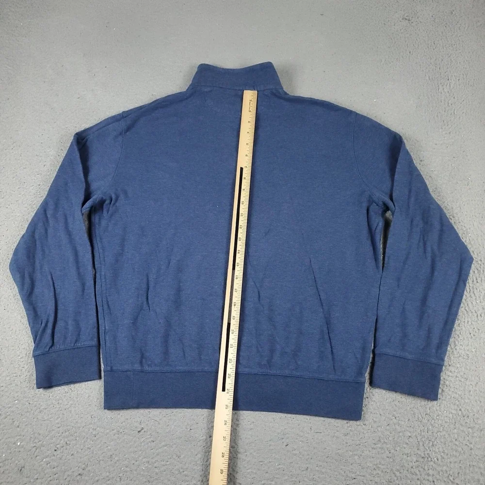 Ralph Lauren Sweater Mens Medium Blue Pony 1/4 Zip Up Pullover Sweatshirt *